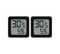 Higrómetro de radio de alta precisión, termografo, carcasa pequeña de ABS, observación en vivo, ideal para arbustos, animales, alojamientos, higrómetro pequeño para oficina y arbustos