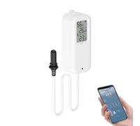 Higrometro Digital, Termometro Wifi App Alerta, Termometro Digital Casa Exportación de Datos Gratis Monitor de Termometro Nevera, Pecera, Acuarios, Termometro Bañera Bebe, 1 con Pantalla