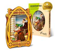 Higrómetro Fraile del Tiempo - Higrómetro de Cabello Monje del Tiempo, indicador tradicional del clima y la humedad - Fabricado en España (Portugués)