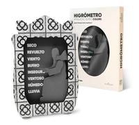 Higrómetro Fraile del Tiempo - Higrómetro de Cabello Monje del Tiempo, indicador tradicional del clima y la humedad - Fabricado en España (Panots Español Negro)