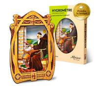 Higrómetro Fraile del Tiempo - Higrómetro de Cabello Monje del Tiempo, indicador tradicional del clima y la humedad - Fabricado en España (Clasico - Frances)