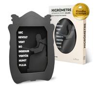 Higrómetro Fraile del Tiempo - Higrómetro de Cabello Monje del Tiempo, indicador tradicional del clima y la humedad - Fabricado en España (Catalán Negro)