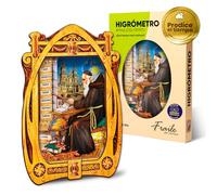 Higrómetro Fraile del Tiempo - Higrómetro de Cabello Monje del Tiempo, indicador tradicional del clima y la humedad - Fabricado en España (Santiago de Compostela)
