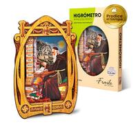 Higrómetro Fraile del Tiempo - Higrómetro de Cabello Monje del Tiempo, indicador tradicional del clima y la humedad - Fabricado en España (Montserrat Español)