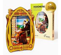 Higrómetro Fraile del Tiempo - Higrómetro de Cabello Monje del Tiempo, indicador tradicional del clima y la humedad - Fabricado en España (Catalán)