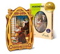Higrómetro Fraile del Tiempo - Higrómetro de Cabello Monje del Tiempo, indicador tradicional del clima y la humedad - Fabricado en España (Santigo de Compostela Gallego)