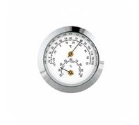 Higrómetro mecánico Termómetro Indicador analógico gratuito para el hogar Armario Deshumidificador Amplio rango Temperatura Humedad Monitor Aleación Acabado dorado (Plata)