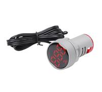 Higrómetro-termómetro digital para combo (22 mm redondo) para uso comercial e industrial, lectura, amplio voltaje CC 5-48 V, diseño ABS compacto (DC5-12V)