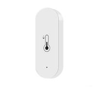 Higrómetro y termómetro inteligente WiFi para aplicación Cozylife, monitor de clima interior inalámbrico con alertas en tiempo real, soporte de asistente de voz, tamaño pequeño para dormitorio, color