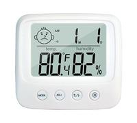 Higrómetros de interior, medidor de temperatura y humedad - Higrómetro de ambiente digital con pantalla LCD - Monitor de temperatura, preciso y fácil de leer, iconos faciales para bodega, reptil d