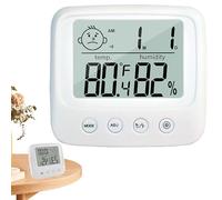 Higrómetros interiores, medidor de temperatura y humedad, Mini medidor de humedad digital para interiores con pantalla LCD, Preciso y fácil de leer con íconos faciales para reptiles, bodegas, hogares
