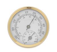 Higrotermógrafo Analógico Mini Dorado de Alta Precisión para | Escala Clara y Lectura Fácil, Uso Múltiple, Aleación de Aluminio y Plástico, para Congeladores y Refrigeradores