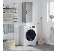 Higsose Aparador Zapatero Giratorio Wardrobe Armarios Dormitorio Puertas Correderas Keter Escobero Mueble Estanteria Elegante 34,5x34x90cm Gris Sonoma Madera de Ingeniería