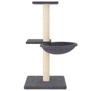 Higsose Árbol rascador de actividad interior con columnas rascadoras de sisal, gris oscuro, 46 x 44 x 72 cm, para gatos, con plataformas, área de actividad para mascotas, rascar, escalar, rascar todo