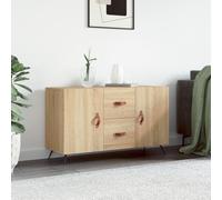 Higsose Armario de almacenamiento de cocina, aparador para salón, dormitorio o pasillo, diseño que ahorra espacio, roble Sonoma, 100 x 36 x 60 cm
