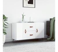 Higsose Armario de almacenamiento de cocina, aparador para salón, dormitorio o pasillo, diseño que ahorra espacio, color blanco brillante, 100 x 36 x 60 cm