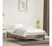 Higsose Estructura de cama de terciopelo familiar, marco de cama con plataforma, muebles de dormitorio, decoración interior, aspecto sencillo y limpio, gris claro, 193 x 93 x 25 cm