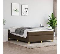 Higsose Estructura de cama familiar, marco de cama con plataforma, decoración interior, muebles de dormitorio, aspecto sencillo y limpio, color topo 203 x 140 x 35 cm