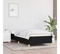 Higsose Estructura de cama familiar, marco de cama con plataforma, muebles de dormitorio, aspecto sencillo y limpio, decoración de interiores, color negro, 203 x 83 x 35 cm