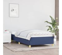 Higsose Estructura de cama familiar, marco de cama con plataforma, muebles de dormitorio, aspecto sencillo y limpio, decoración de interiores, azul, 203 x 103 x 35 cm