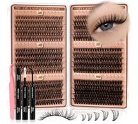 Higu clace 580 extensiones de pestañas 30-40-50-60-80-100D, juego de extensiones de pestañas artificiales para extensiones de pestañas en casa, extensiones de pestañas para principiantes (10-18 mm)