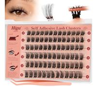Higu Clace D Curl Ciglia Autoadesive, Ciglie Finte Naturali, Set Di Ciglia Preincollate, Mix 10-16 mm, Senza Colla E Rimozione, Per Fai Da Te (Natural 07 Set)