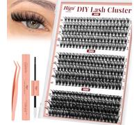 Higu clace DIY Wimpern-Extensions, 280Pcs 30D+40D+50D Wimpern-Extensions-Set, Wimpern-Extensions-Set-7-tage halt mit Applikator und Wimpernkleber und Versiegelung (30D+40D+50D Kit)
