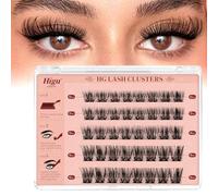 Higu clace Extension Cils Auto - Adhésifs Apparence naturelle, pas besoin de colle Faux Cils Individuel, 40 de Cils Auto - Adhésifs réutilisables pour les débutants facile à utiliser (10-16 mm)