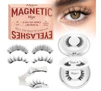 Higu clace Faux-Cils-Magnetique Cils Magnques,cils magnétiques aspect naturel, cils magnétiques avec applicateur (STYLE-AI)