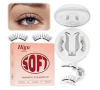 Higu Clace Kit Di Ciglia Magnetiche Con Applicatore Morbide, Ciglia Magnetiche Naturali Senza Colla, Facili Da Indossare Per Principianti, Indossare tutto il giorno (Soft Kit A03)