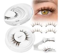 Higu clace PestañAs MagnéTicas Marrones Con Aplicador, PestañAs MagnéTicas Sin Delineador De Ojos, Aspecto Natural, Magnetic Eyelashes No Necesita Pegamento(Brown I)