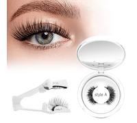 Higu clace Pestañas magnéticas, pestañas magnéticas sin delineador de ojos, pestañas magnéticas con aplicador, aspecto natural magnético, no requiere pegamento, pestañas magnéticas (8A)