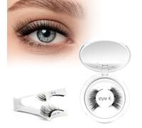 Higu clace Pestañas magnéticas, pestañas magnéticas sin delineador de ojos, pestañas magnéticas con aplicador, aspecto natural magnético, no requiere pegamento (set de 3K)