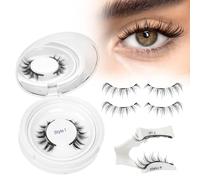 Higu clace Pestañas magnéticas, pestañas magnéticas sin delineador de ojos, pestañas magnéticas de aspecto natural, pestañas magnéticas fuertes con aplicador, no requiere pegamento, pestañas