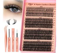 Higu clace Wimpern-Extensiones,30D+40D+50D+60D Lash-Extension-Set, Wimpern-Extensions-Set-7-tage halt mit Applikator und Wimpernkleber und Versiegelung