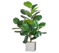 Higuera Artificial De Hoja De Violín, Planta De Alta Simulación, Hojas Realistas, Con Maceta, Ideal For El Hogar, La Decoración Y Como Regalo De Inauguración(Style C)