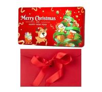 higyee Tarjetas De Dinero Navideñas,6 Ranuras Tarjeta De Felicitación DIY De Invierno Navideña,Sobres de Dinero de Año Nuevo Decoración de Fiesta - para Amantes Familia Amigos Mujeres Hombres Niños