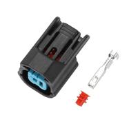 Hihaha Conector de Sensor de Detonación de Bocina para Honda Fit Odyssey CRV Civic/Conector de Terminal Hembra Interna/Serie de Plástico Impermeable de 2mm / 1 Juego Negro 1 Pin