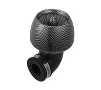 Hihaha Filtro de Aire para Motocicleta/Filtro de Aire de Admisión para Motocicleta/Duradero Patrón de Fibra de Carbono de Goma 28-48mm 90 Grados / 1 Unidad Negro