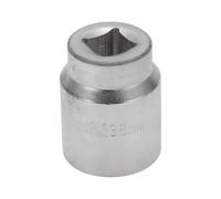 Hihaha Llave de Impacto de Alta Resistencia para Coche de Tierra Duradera Acero al Carbono de Alta Calidad 62mm Longitud 1 Pza Tono Plateado 6 Puntos 38mm 19mm 1 Pc