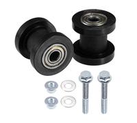 Hihaha Tensor de Polea de Rodillo de Cadena para Motocicleta ATV 8 mm 2 Piezas Negro
