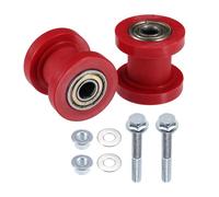 Hihaha Tensor de Polea de Rodillo de Cadena para Motocicleta ATV 8 mm 2 Piezas Rojo