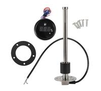 Hihaha Unidad De Combustible Y Kit De Medidor Unidad De Combustible Para Barco Unidad De Combustible Marina Metal 225mm 8.86" De Longitud 1 Set Tono Plateado Negro 0-190 Ohm