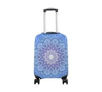 hihihihihihihihi Funda de equipaje de elastano para viaje, diseño de mandala, flor, azul, ligero, moderno, lavable, para equipaje de 66 a 71 cm, Mandala Flower Blue Light Modern, XL