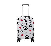 hihihihihihihihi Funda de equipaje de elastano para viaje, protector de columpio, corona, cisne, oscuro, lavable, S de 18 a 20 pulgadas, Pet Paw Heart Puppy Kitten Valentine, L