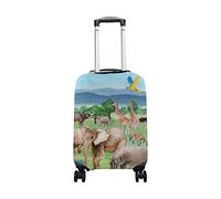 hihihihihihihihi Funda de equipaje de elastano para viaje, protector de lucha por la libertad, diseño de chica salvaje, arte creativo, lavable, funda para equipaje M de 22-24 pulgadas, Wild Animals