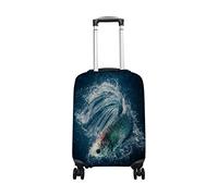 hihihihihihihihi Funda de equipaje de elastano para viaje, protector de viaje con silueta de bailarina, color negro, lavable, para equipaje de 45,7 a 50,8 cm, Water Splash Siamese Fighting Fish1, M