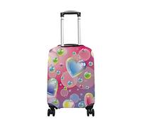 hihihihihihihihi Funda para equipaje de elastano, protector de viaje, ballena azul, noche voladora, cielo estrellado, dibujos animados, funda lavable para equipaje, M de 22 a 24 pulgadas, Burbujas de