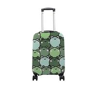 hihihihihihihihi Funda para equipaje de elastano, protector de viaje, diseño de rana con dibujos animados Kawaii, lavable, funda de equipaje de 73 a 81 cm, Cute Frog Cartoon Kawaii Kids Green, XL