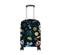 hihihihihihihihi Funda para equipaje de elastano, protector de viaje divertido de cocodrilos, humor de verano, funda lavable para equipaje S de 18 a 20 pulgadas, Space Rockets Space Aliens Cute